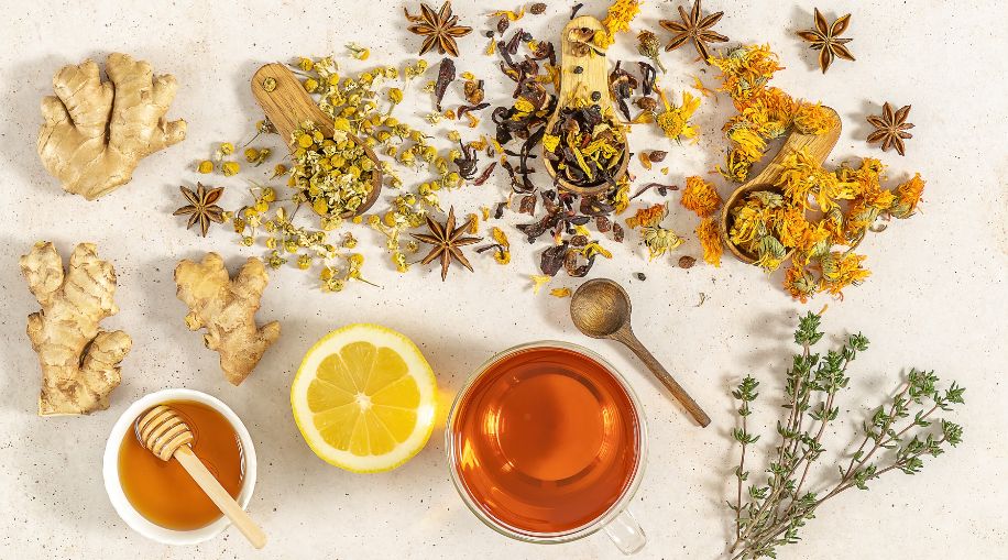 Loose leaf herbal teas.